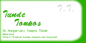 tunde tompos business card